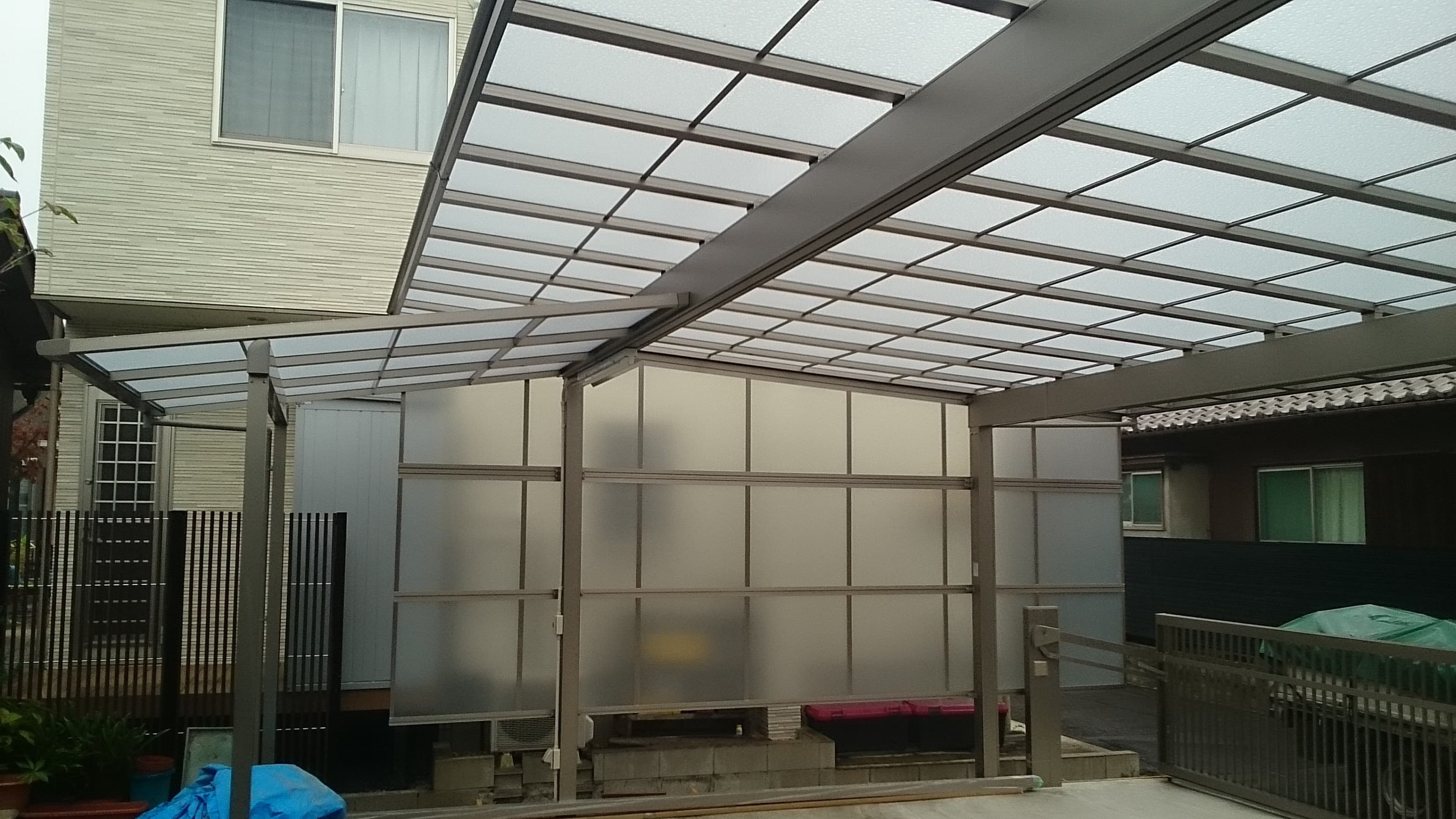 カーポート・サイクルポート新設工事 | 名古屋市瑞穂区のエクステリア工事ならイズ美