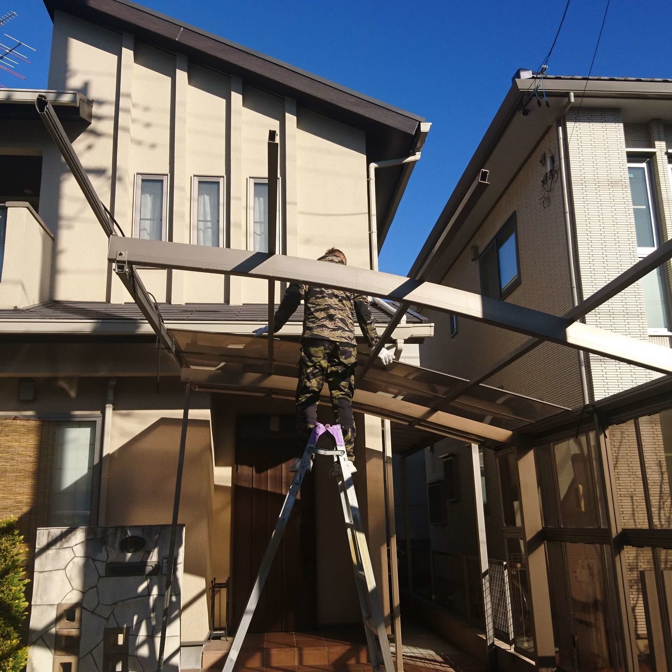 カーポート解体工事 名古屋市瑞穂区 | 名古屋市瑞穂区でエクステリア工事ならイズ美