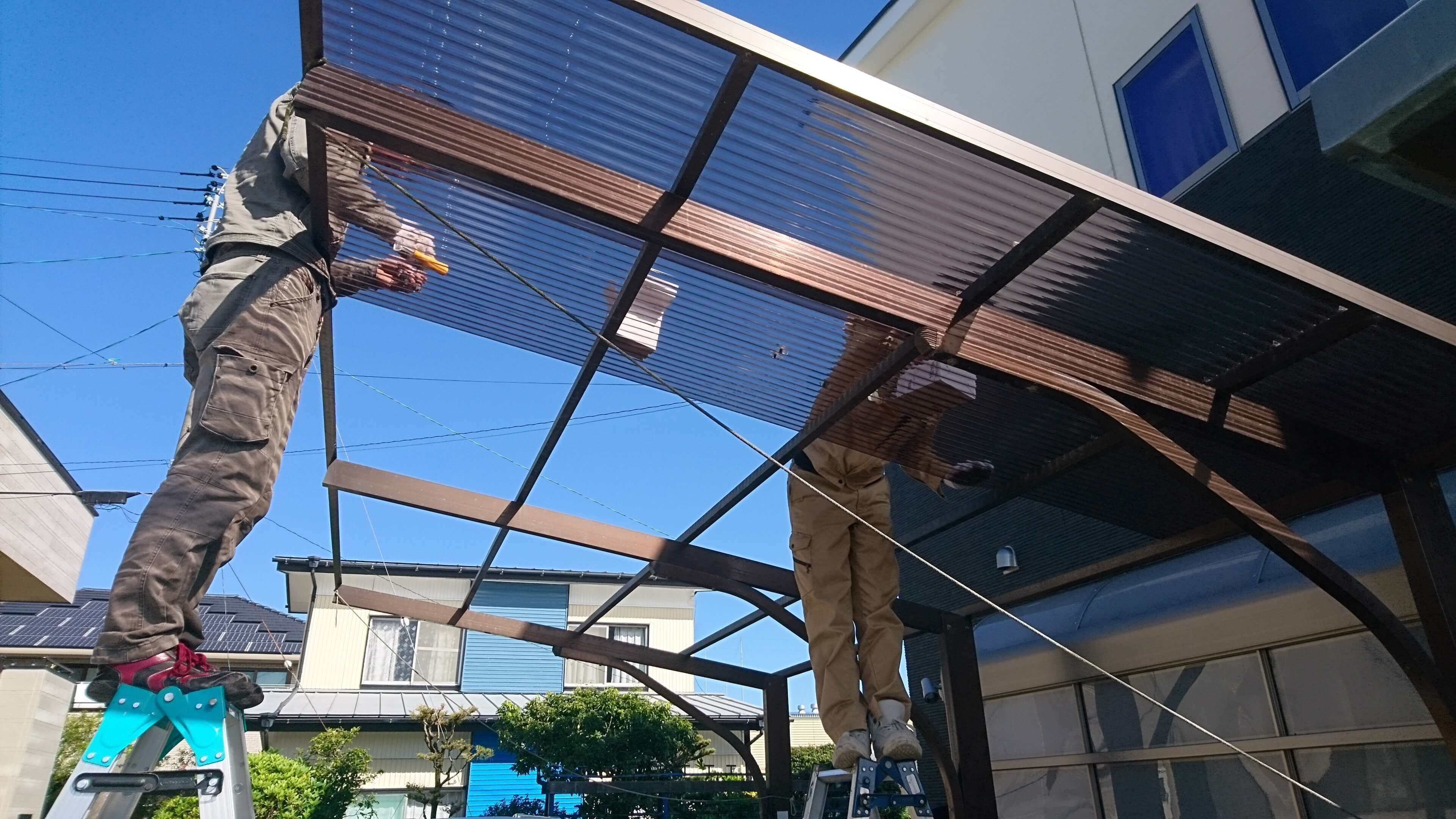 波板張替え 名古屋市瑞穂区 | 名古屋市瑞穂区でエクステリア工事ならイズ美