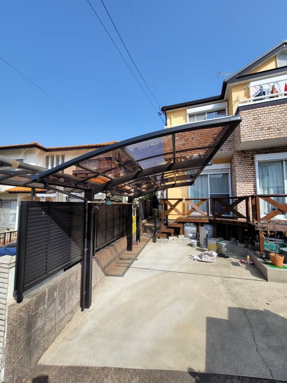 1台用カーポート設置 | 名古屋市瑞穂区のエクステリア工事ならイズ美